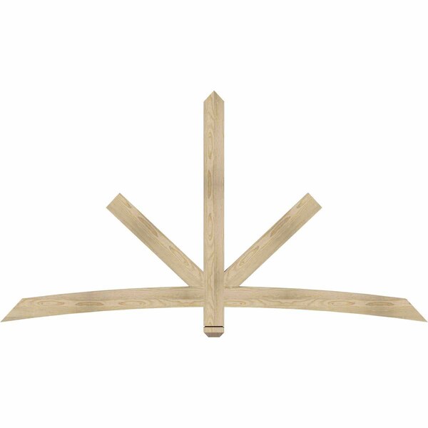 Ekena Millwork Alberta Rough Sawn Timber Gable Bracket, Douglas Fir, 84"W x 45"H x 2"D x 4"F, 13/12 Pitch GBW084X45X0204ALB00RDF - main
